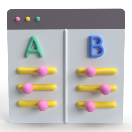 AB-Test  3D Icon