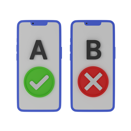 AB testing  3D Icon