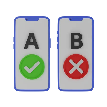 AB testing  3D Icon