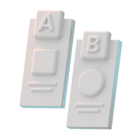 AB Testing  3D Icon