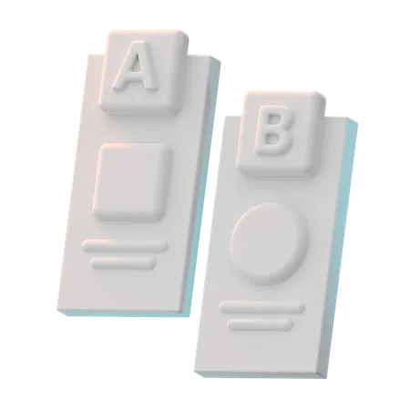 AB Testing  3D Icon