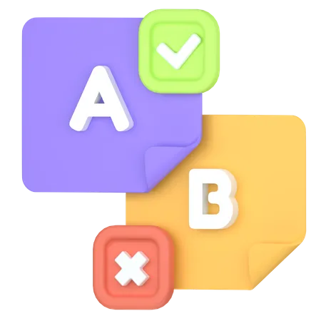 AB Testing  3D Icon