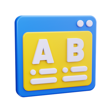 Ab Testing  3D Icon