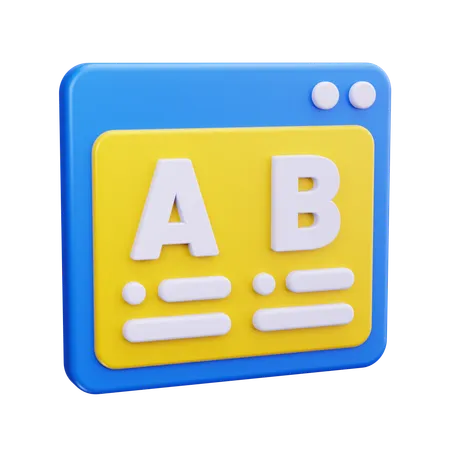 Ab Testing  3D Icon