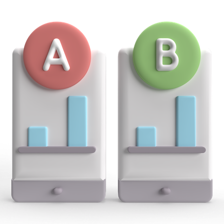 AB Testing  3D Icon