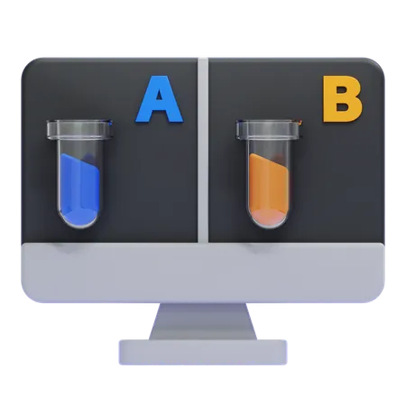 AB Testing  3D Icon