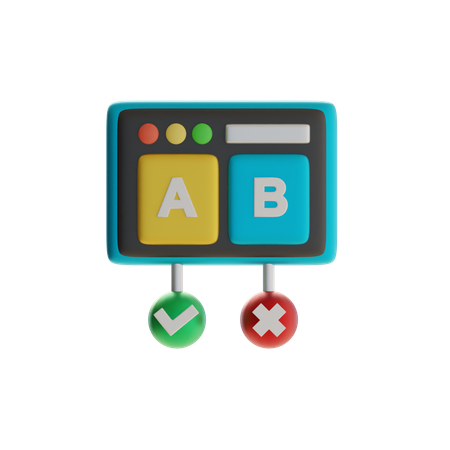 Ab Testing  3D Icon