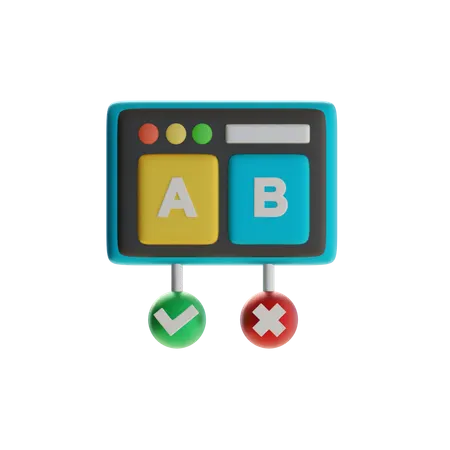 Ab Testing  3D Icon