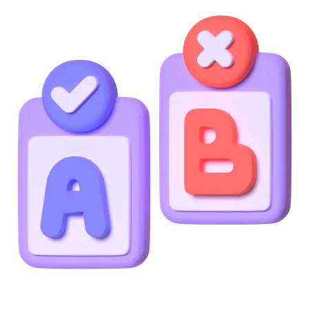 AB Testing  3D Icon