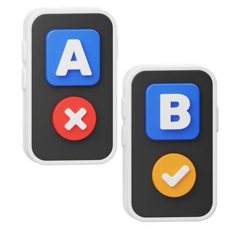 AB Testing  3D Icon