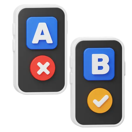 AB Testing  3D Icon