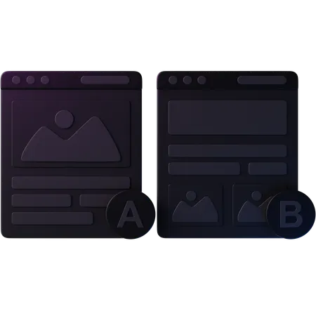 AB Testing  3D Icon