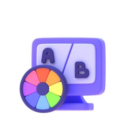 AB Testing  3D Icon