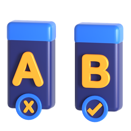 AB-Testmethode  3D Icon