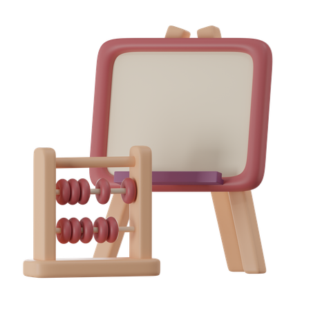 Ábaco e tabuleiro  3D Icon