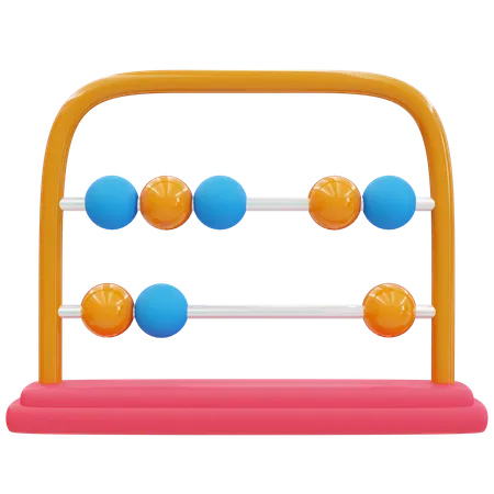 Ábaco ferramenta de aprendizagem educacional  3D Icon