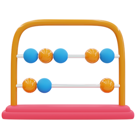 Ábaco, herramienta de aprendizaje educativo  3D Icon