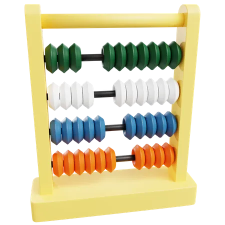 3 D Abacus With Isolated Background 3D Icon