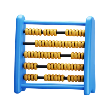 Two Tone Color Abacus 3 D Icon Rendering Learn Math Object Blue And Yellow Color 3 D Illustration 3D Icon