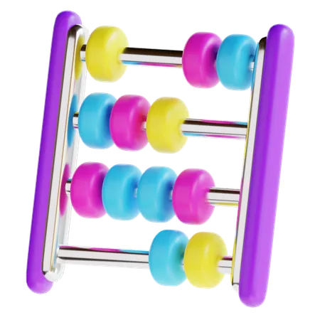3 D Rendering Abacus Icon Illustration 3D Icon