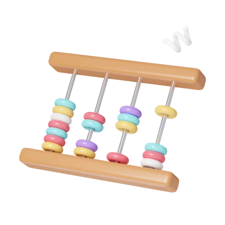Colorful Abacus For Early Math Learning Education 3 D Icons Back To School 3 D Rendering Illustration 3D Icon