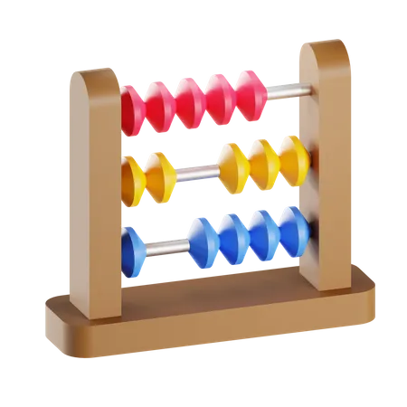 Abacus To Calculate For Math 3D Illustration