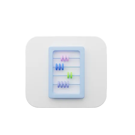 3 D Illustration Of Element User Interface Ui Simple Icon Abacus Math 3D Illustration