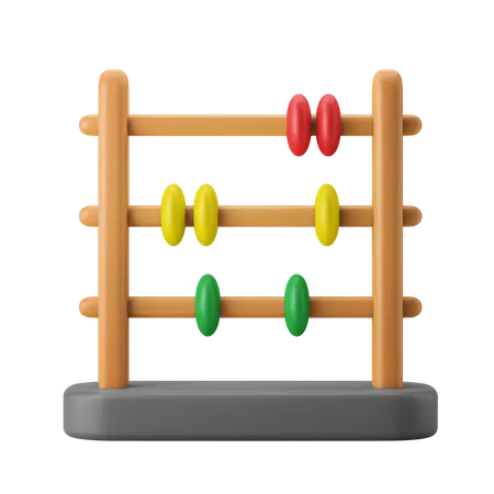 Abacus Math Class Symbol Education School Theme 3 D Icon With Editable Color Psd 3D Illustration