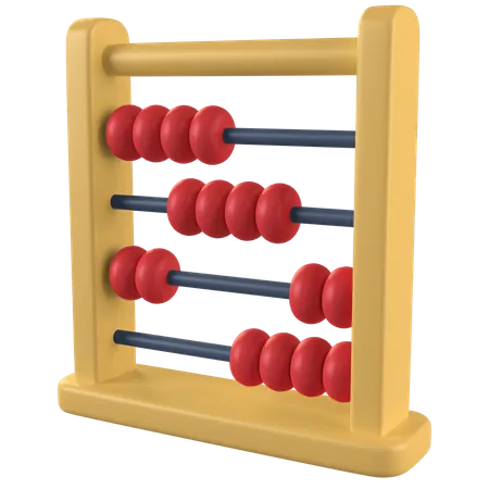 Abacus 3 D Icon Editable Color 3D Illustration