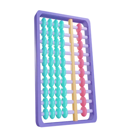 3 D Abacus Object With Transparent Background 3D Illustration