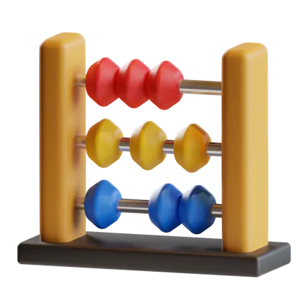 Colorful 3 D Abacus With Wooden Texture 3D Icon