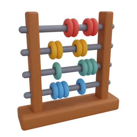 Old Wooden Abacus 3D Icon