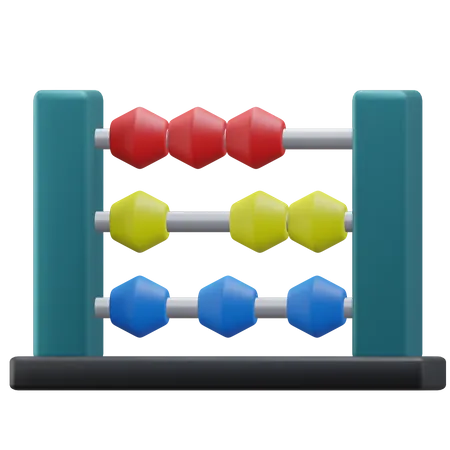 Abacus Education 3 D Icon Illustration With Transparent Background 3D Icon