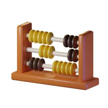 Abacus With An Orange Theme 3 D Illustration High Resolution 3D Icon