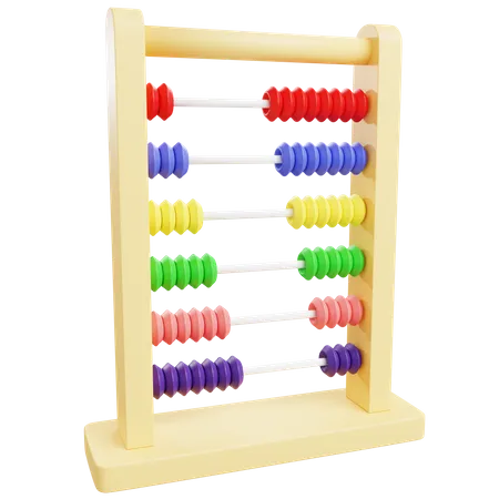 3 D Abacus With Isolated Background 3D Icon