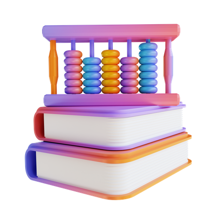 Abacus And Book 3D Illustration