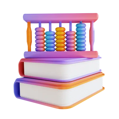 Abacus And Book 3D Illustration