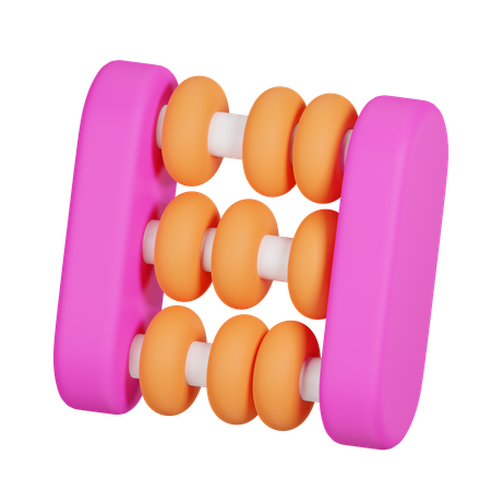 Abacus Calculation  3D Icon