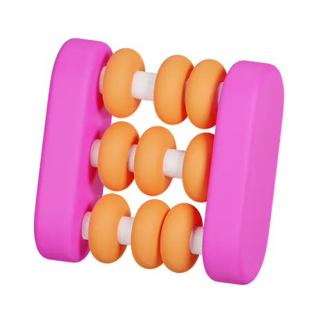 Abacus Calculation  3D Icon