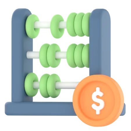Abacus calculation  3D Icon