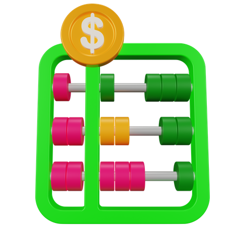 Abacus Calculator  3D Icon