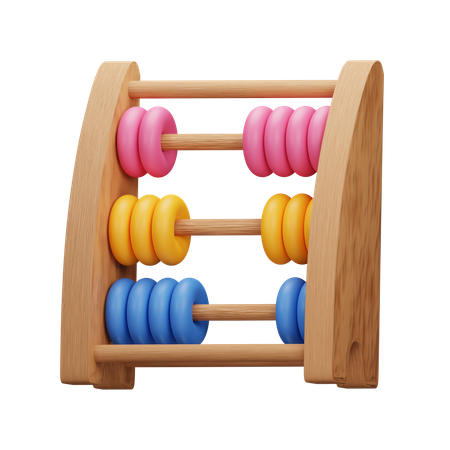 Abacus Classic Counting Tool For Kids  3D Icon