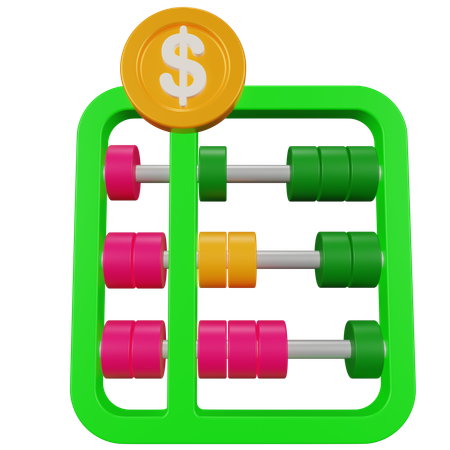Abakus-Rechner  3D Icon