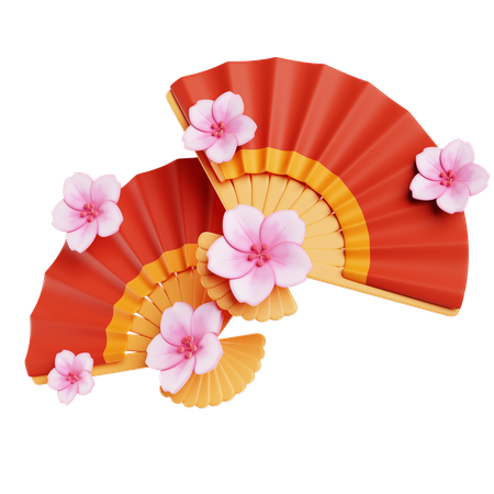 Abanico de mano Sakura 3D Icon