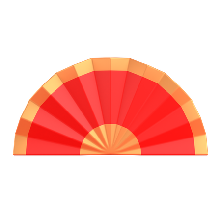 Abanico de papel chino  3D Icon