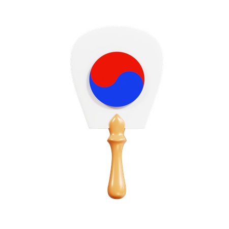 Abanico tradicional coreano  3D Icon