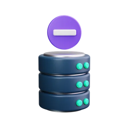 Datenbank abbrechen  3D Icon