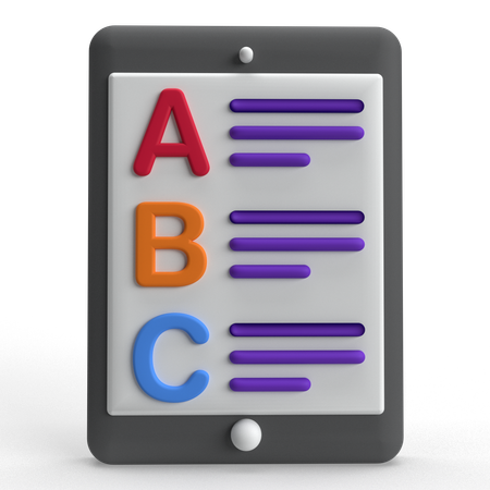 ABC  3D Icon