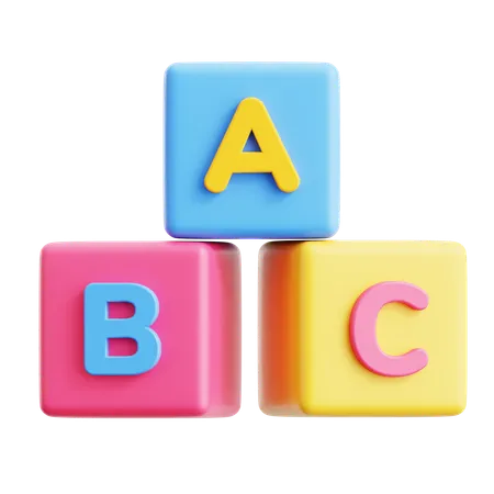 Alphabets abc  3D Icon