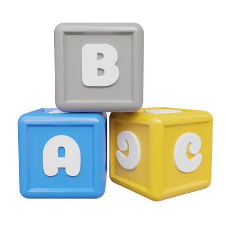ABC Block  3D Icon